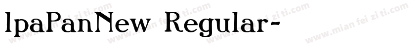 lpaPanNew Regular字体转换